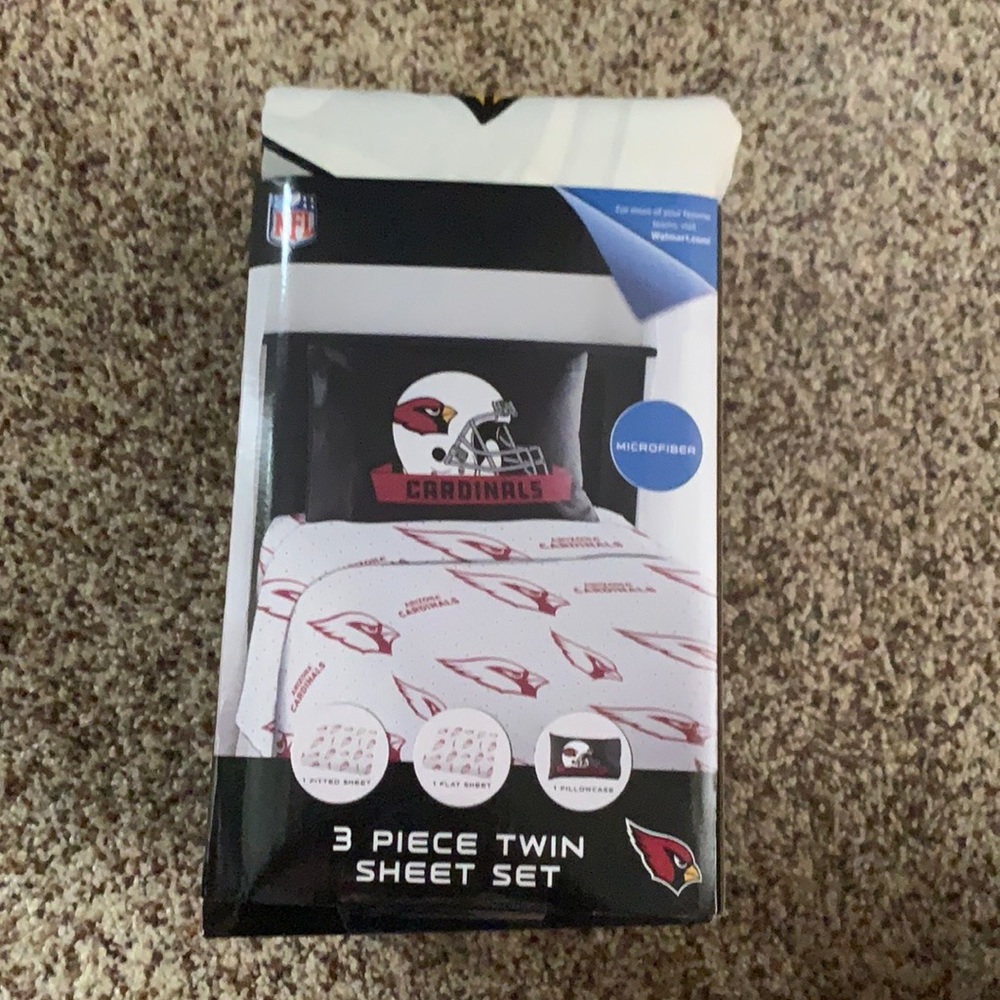 Arizona Cardinals 3 Piece Twin Sheet Set